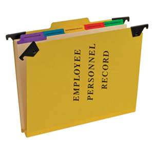 ESSELTE PENDAFLEX CORP. Personnel Folders, 1/3 Cut Hanging Top Tab, Letter, Yellow