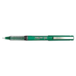 PILOT CORP. OF AMERICA Precise V5 Roller Ball Stick Pen, Precision Point, Green Ink, .5mm, Dozen