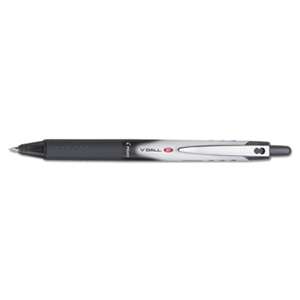 PILOT CORP. OF AMERICA VBall RT Liquid Ink Retractable Roller Ball Pen, Black Ink, .5mm
