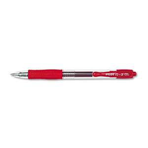 PILOT CORP. OF AMERICA G2 Premium Retractable Gel Ink Pen, Refillable, Red Ink, .5mm, Dozen