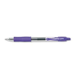 PILOT CORP. OF AMERICA G2 Premium Retractable Gel Ink Pen, Refillable, Purple Ink, .5mm, Dozen
