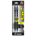PILOT CORP. OF AMERICA G2 Premium Retractable Gel Ink Pen, Refillable, Black Ink, .7mm, 2/Pack