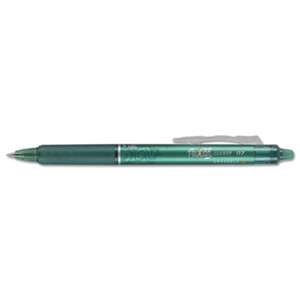 PILOT CORP. OF AMERICA FriXion Clicker Erasable Gel Ink Retractable Pen, Green Ink, .7mm, Dozen
