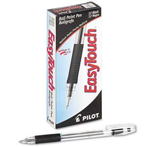 PILOT CORP. OF AMERICA EasyTouch Ball Point Stick Pen, Black Ink, 1mm, Dozen