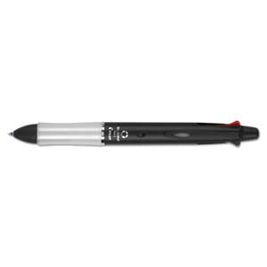 PILOT CORP. OF AMERICA Dr. Grip 4 + 1 Multi-Function Pen/Pencil, 4 Assorted Inks, Black Barrel