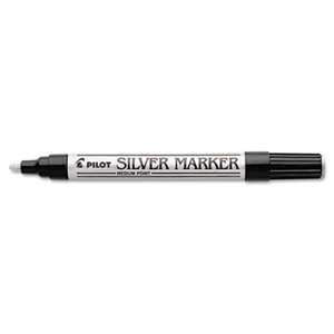 PILOT CORP. OF AMERICA Creative Art & Crafts Marker, 4.5mm Brush Tip, Permanent, Silver