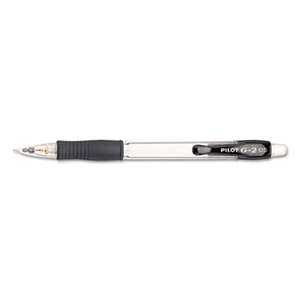 PILOT CORP. OF AMERICA G-2 Mechanical Pencil, 0.5mm, Clear w/Black Accents, Dozen