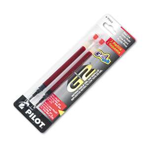 PILOT CORP. OF AMERICA Refill for G2 Gel, Dr. Grip Gel/Ltd, ExecuGel G6, Q7, Fine Tip, Red, 2/Pack