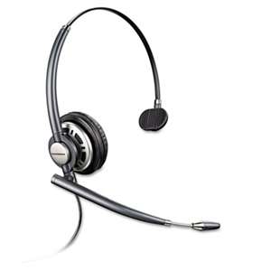 PLANTRONICS, INC. EncorePro Premium Monaural Over-the-Head Headset w/Noise Canceling Microphone