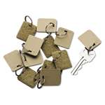 PM COMPANY Extra Blank Velcro Tags, Velcro Security-Backed, 1 1/8 x 1, Beige, 12/Pack
