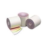 PM COMPANY Three Ply Cash Register/POS Rolls, 3" x 70 ft., White/Canary/Pink, 50/Carton