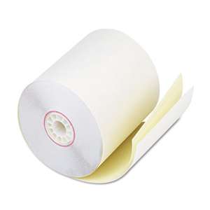 PM COMPANY Two Ply Receipt Rolls, 2 3/4" x 90 ft, White/Canary, 50/Carton
