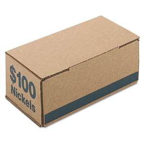 PM COMPANY Corrugated Cardboard Coin Storage w/Denomination Printed On Side, Blue