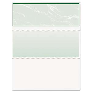 PARIS BUSINESS PRODUCTS Standard Security Check, Green Marble, Top, 24 lb, Letter, 500/Ream