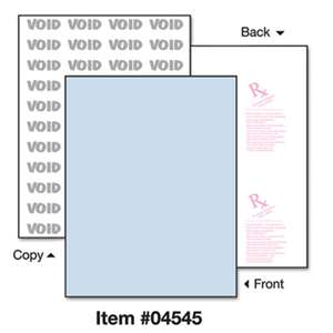 PARIS BUSINESS PRODUCTS DocuGard Security Paper, 24lbs, 8-1/2 x 11,Blue, 500/Ream