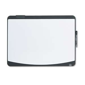 QUARTET MFG. Tack & Write Board, 23 1/2 x 17 1/2, Black/White Surface, Black Frame