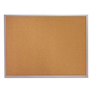 QUARTET MFG. Classic Cork Bulletin Board, 24 x 18, Silver Aluminum Frame