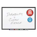 QUARTET MFG. Classic Porcelain Magnetic Whiteboard, 36 x 24, Black Aluminum Frame