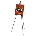 QUARTET MFG. Heavy-Duty Adjustable Instant Easel Stand, 25" to 63" High, Steel, Black