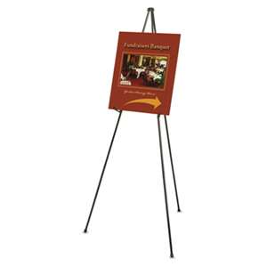 QUARTET MFG. Heavy-Duty Adjustable Instant Easel Stand, 25" to 63" High, Steel, Black