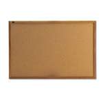 QUARTET MFG. Classic Cork Bulletin Board, 36 x 24, Oak Finish Frame