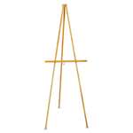 QUARTET MFG. Lightweight Tripod Floor Easel, 64" High, Natural Oak