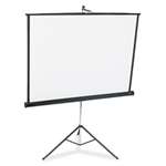 QUARTET MFG. Portable Tripod Projection Screen, 60 x 60, White Matte, Black Steel Case