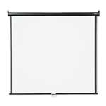 QUARTET MFG. Wall or Ceiling Projection Screen, 60 x 60, White Matte, Black Matte Casing