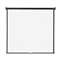 QUARTET MFG. Wall or Ceiling Projection Screen, 70 x 70, White Matte, Black Matte Casing