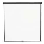 QUARTET MFG. Wall or Ceiling Projection Screen, 84 x 84, White Matte, Black Matte Casing