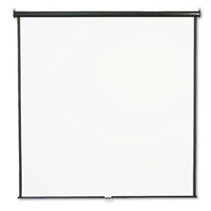 QUARTET MFG. Wall or Ceiling Projection Screen, 84 x 84, White Matte, Black Matte Casing