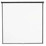 QUARTET MFG. Wall or Ceiling Projection Screen, 96 x 96, White Matte, Black Matte Casing