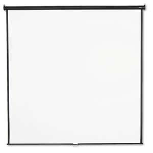 QUARTET MFG. Wall or Ceiling Projection Screen, 96 x 96, White Matte, Black Matte Casing