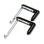 QUARTET MFG. Adjustable Cubicle Hangers, 1 1/2" - 3" Panels, Aluminum/Black, 2/Set