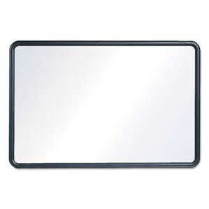 QUARTET MFG. Contour Dry-Erase Board, Melamine, 24 x 18, White Surface, Black Frame