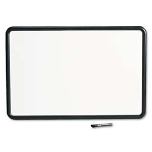 QUARTET MFG. Contour Dry-Erase Board, Melamine, 36 x 24, White Surface, Black Frame