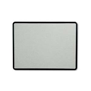QUARTET MFG. Contour Fabric Bulletin Board, 48 x 36, Gray Surface, Black Plastic Frame