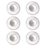 QUARTET MFG. Rare Earth Magnets, Clear, 3/4" Diameter, 6 per Pack