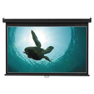 QUARTET MFG. Wide Format Wall Mount Projection Screen, 65 x 116, White