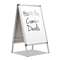 QUARTET MFG. A-Frame Sign, Aluminum, 28 1/2w x 42h, Silver