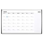 QUARTET MFG. Magnetic Dry-Erase Calendar, 18 x 30, White Surface, Silver Aluminum Frame