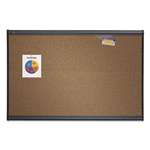 QUARTET MFG. Prestige Bulletin Board, Brown Graphite-Blend Surface, 36 x 24, Aluminum Frame