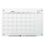 QUARTET MFG. Infinity Magnetic Glass Calendar Board, 48 x 36