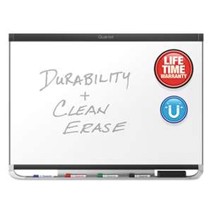 QUARTET MFG. Prestige DuraMax Magnetic Porcelain Whiteboard, 72 x 48, Graphite