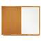 QUARTET MFG. Bulletin/Dry-Erase Board, Melamine/Cork, 48 x 36, White/Brown, Oak Finish Frame