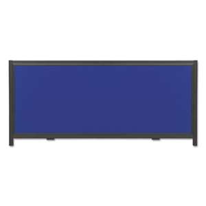 QUARTET MFG. Display System Optional Header Panel, Fabric, 24 x 10, Blue/Gray/Black PVC Frame