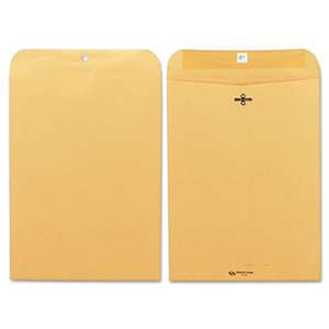 QUALITY PARK PRODUCTS Clasp Envelope, 9 x 12, 28lb, Brown Kraft, 100/Box