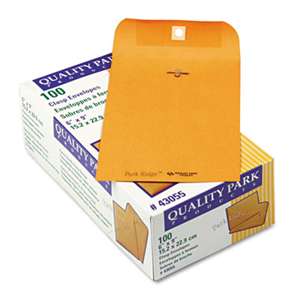 QUALITY PARK PRODUCTS Park Ridge Kraft Clasp Envelope, 6 x 9, Brown Kraft, 100/Box