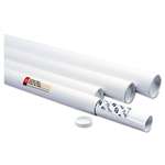 QUALITY PARK PRODUCTS White Mailing Tubes, 24l x 3dia, White, 25/Carton
