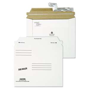 QUALITY PARK PRODUCTS Redi-Strip Economy Disk Mailer, 7 1/2 x 6 1/16, White, Recycled, 100/Carton
